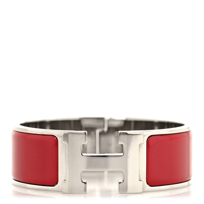 Hermes Enamel Wide Clic Clac H Bracelet PM Rouge Bandana 1 of 4