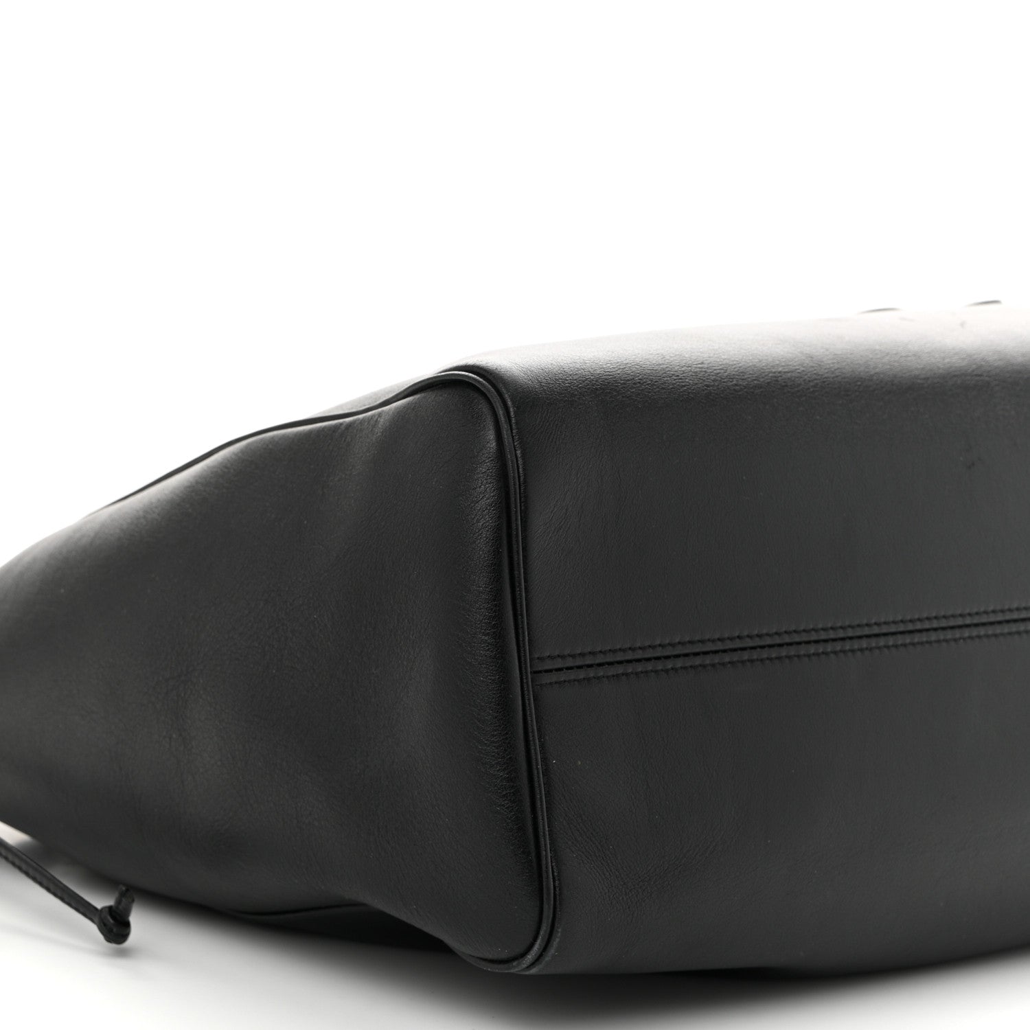 Celine Smooth Calfskin Cuir Triomphe Cabas Drawstring Black 9 of 10