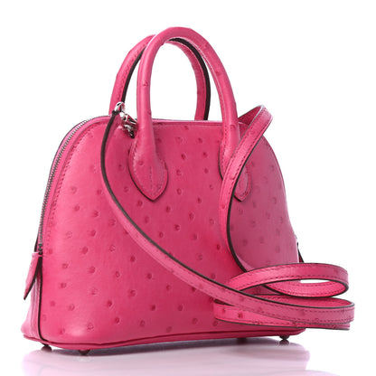 Hermes Ostrich Bolide Mini 1923 Rose Tyrien 2 of 4