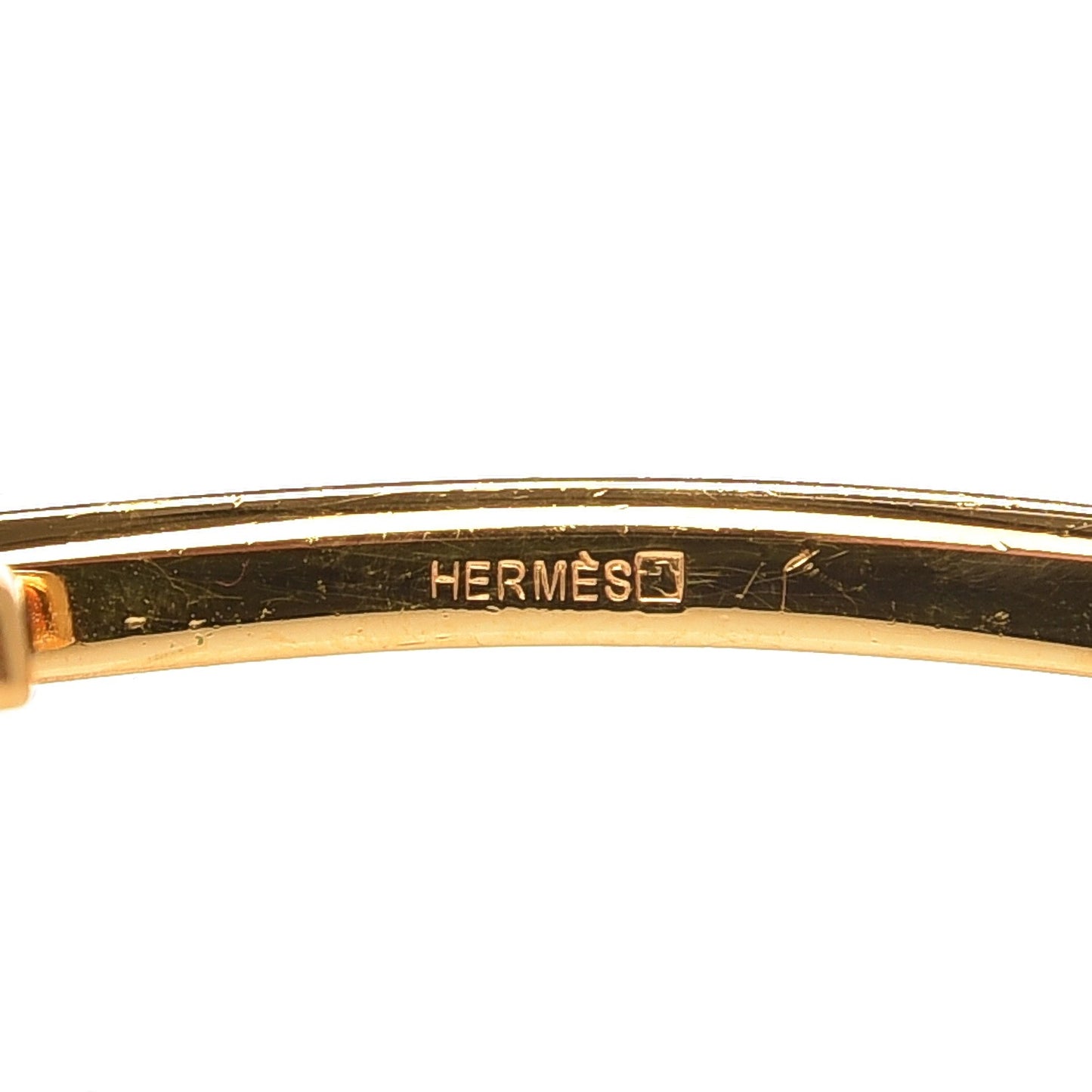Polished 32mm H Belt Buckle Gold