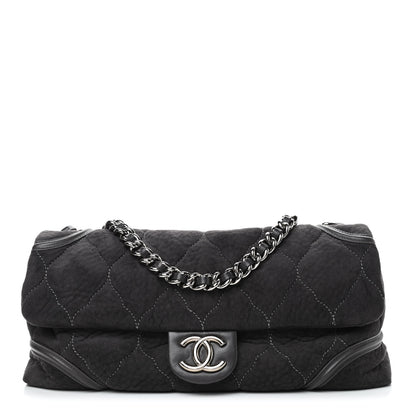 Chanel Microsuede Quilted Rodeo Drive Flap Grey 1 of 11
