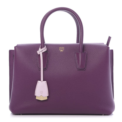 MCM Grained Calfskin Medium Milla Tote Mystic Purple 1 of 11