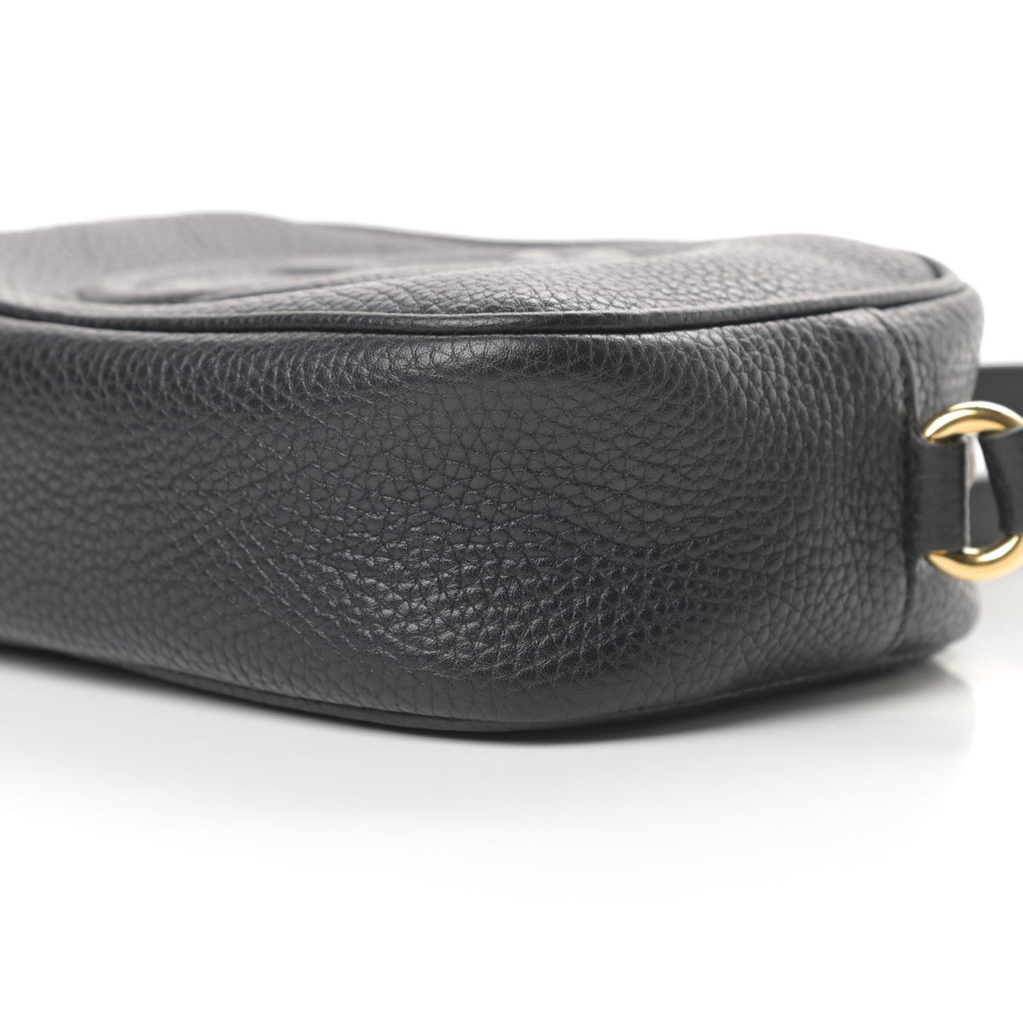 Pebbled Calfskin Mini Soho Disco Bag Black