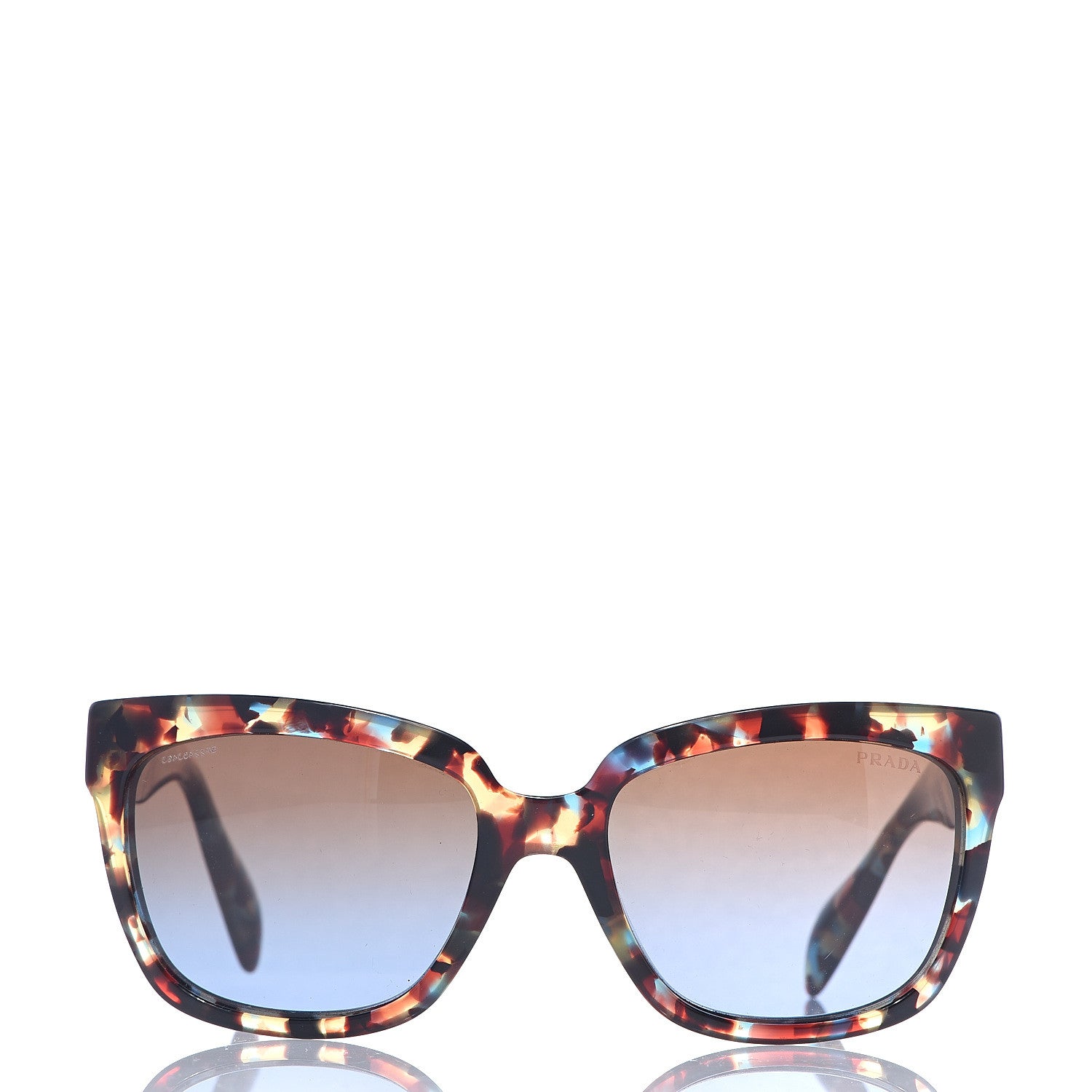 Prada Square Sunglasses SPR 07P Tortoise Blue 2 of 7