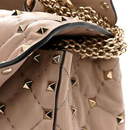 Valentino Garavani Nappa Large Rockstud Spike Shoulder Bag Poudre 13 of 13