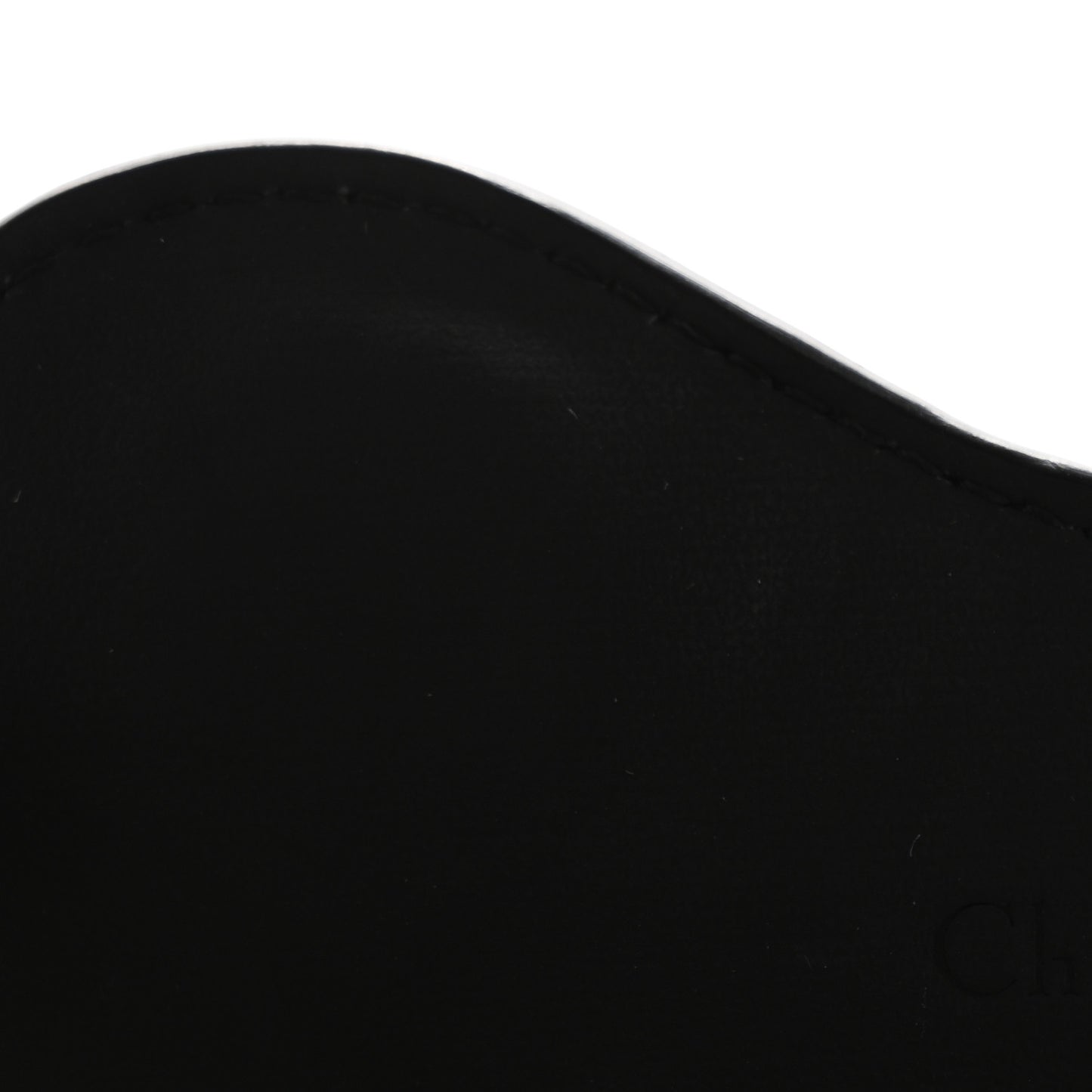 Ultra Matte Calfskin Nano Saddle Chain Pouch Black
