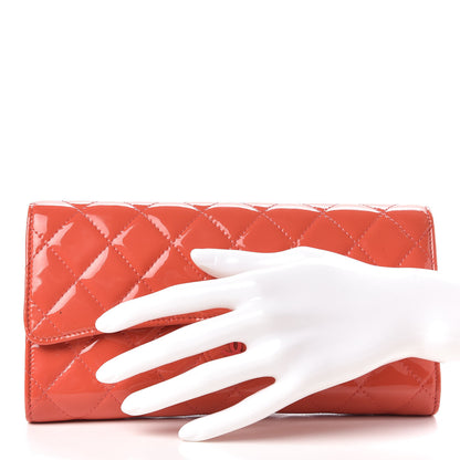 Chanel Patent Quilted Travel Wallet Rose Fonce 2 of 22