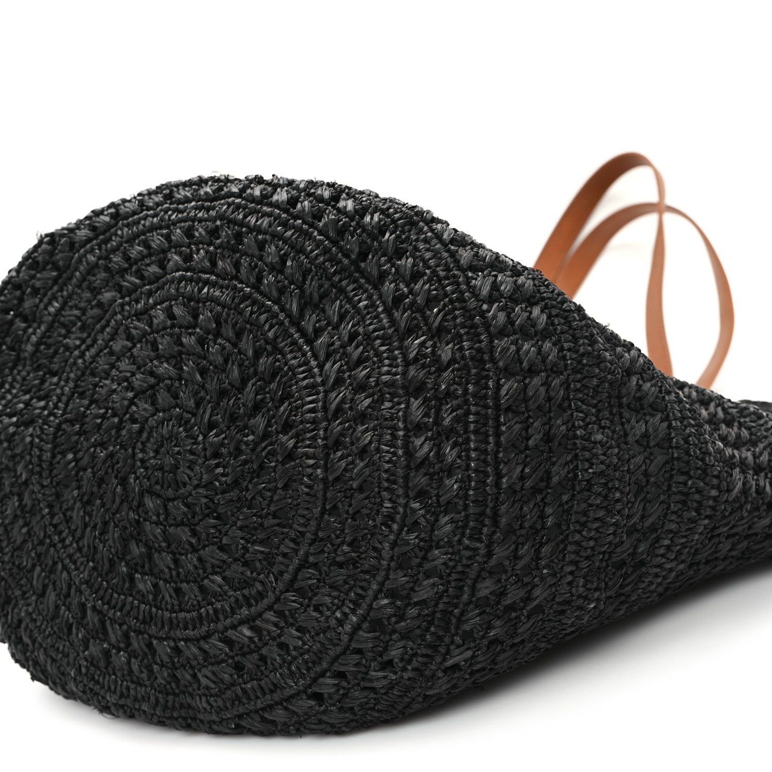 Saint Laurent Raffia Calfskin Medium Panier Tote Black 9 of 11