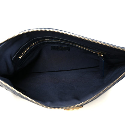 Chanel Caviar Quilted Medium Boy Cosmetic Case Navy 5 of 8