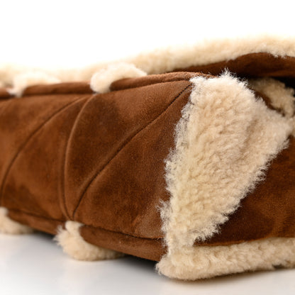 Saint Laurent Suede Shearling Patchwork Monogram Medium Jamie Brown Beige 10 of 10