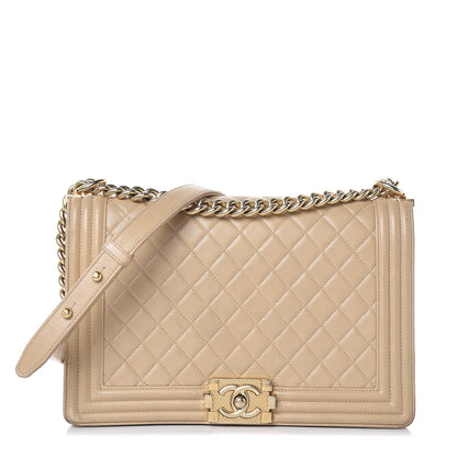 Chanel Lambskin Quilted New Medium Boy Flap Beige 1 of 18