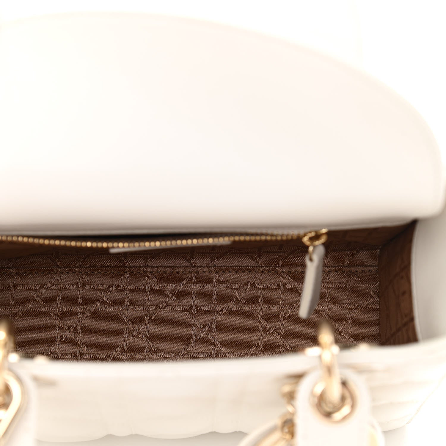 Christian Dior Lambskin Cannage Small My ABCDior Lady Dior White 5 of 11
