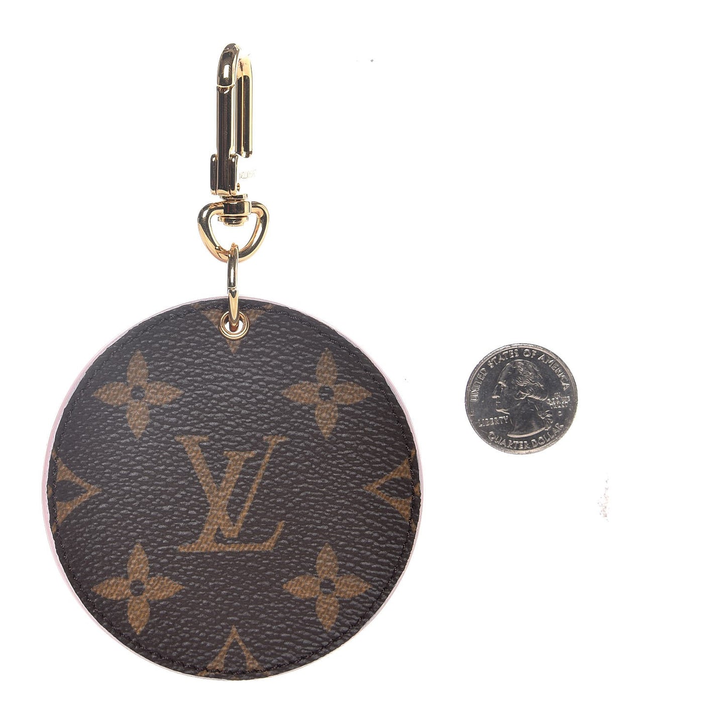 Monogram LV Mirror Key Holder Rose Ballerine