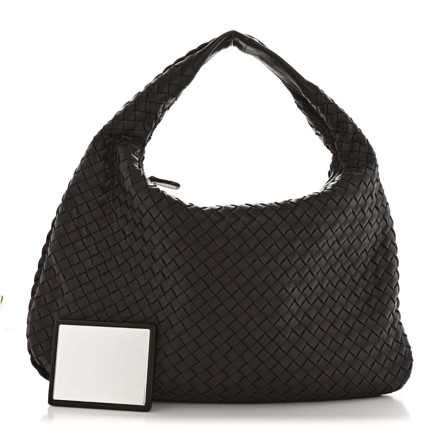 Nappa Intrecciato Medium Veneta Hobo Ebano