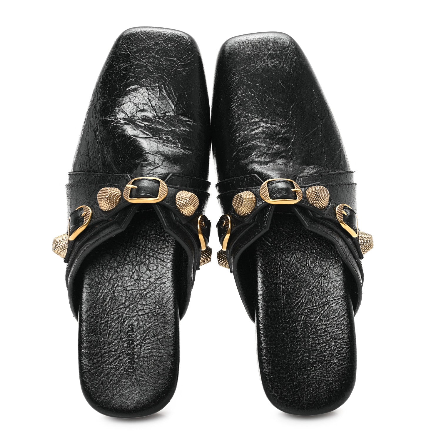 Balenciaga Agneau Arena Cagole Cosy Mules 37.5 Black 2 of 10