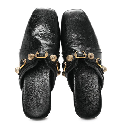Balenciaga Agneau Arena Cagole Cosy Mules 37.5 Black 2 of 10