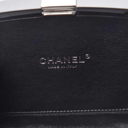 Chanel Plexiglass Compact Box Clutch Black 6 of 7