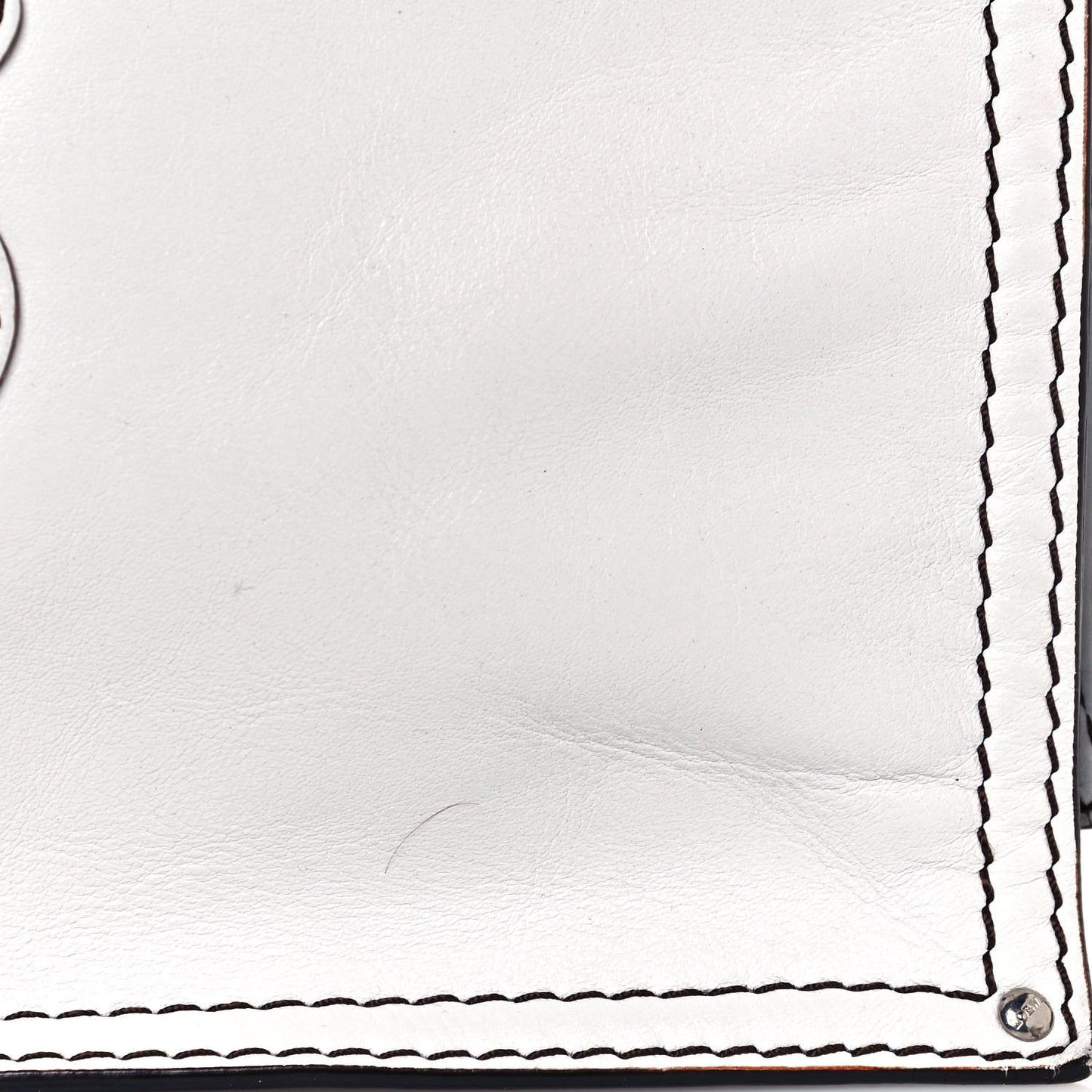 Calfskin Medium Shopping Tote White