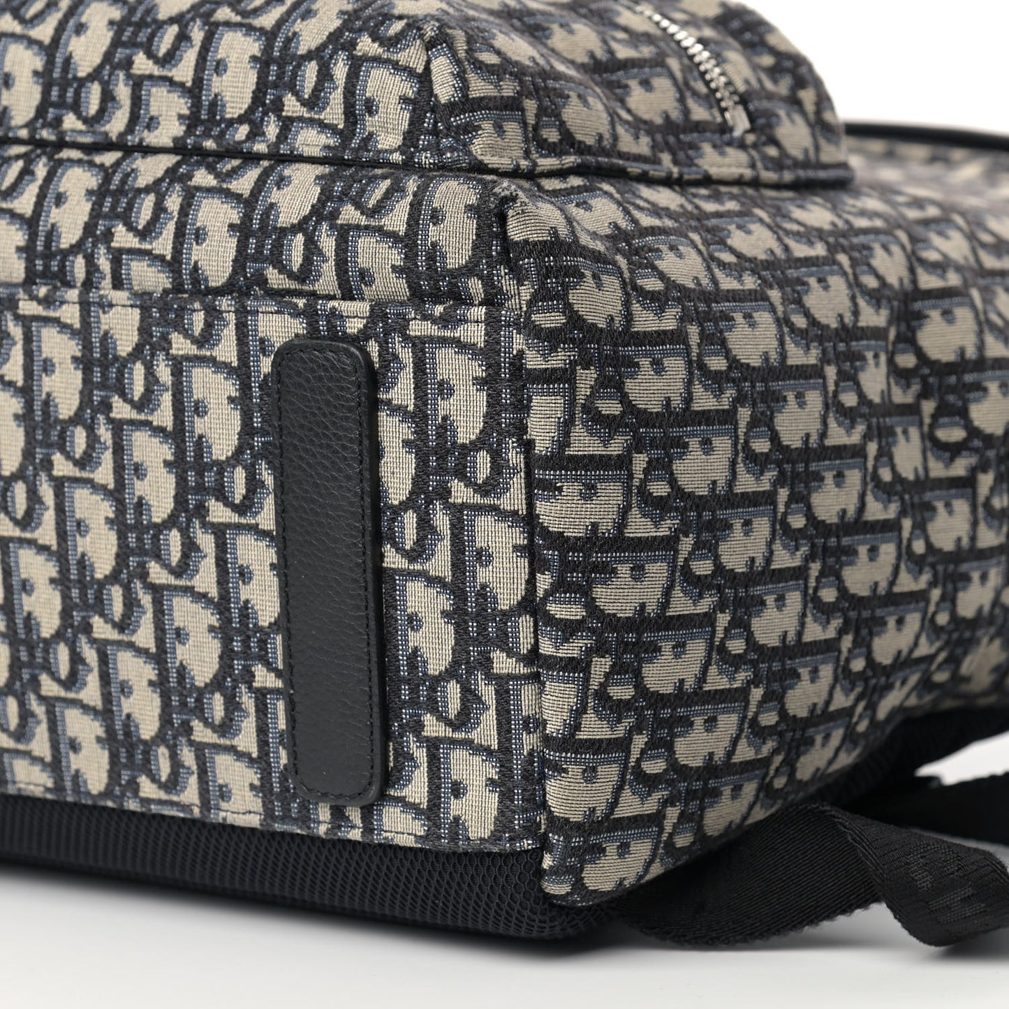 Oblique Calfskin Rider Backpack Beige Black