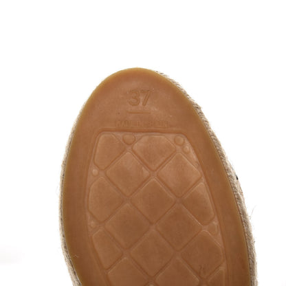 Chanel Lambskin CC Espadrilles 37 Beige Black 8 of 10