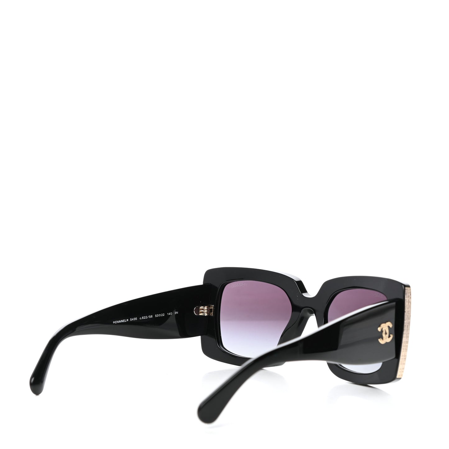 Acetate Rectangle Sunglasses 5435 Black