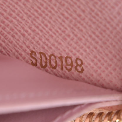 Louis Vuitton Damier Azur Clemence Wallet Rose Ballerine 7 of 8