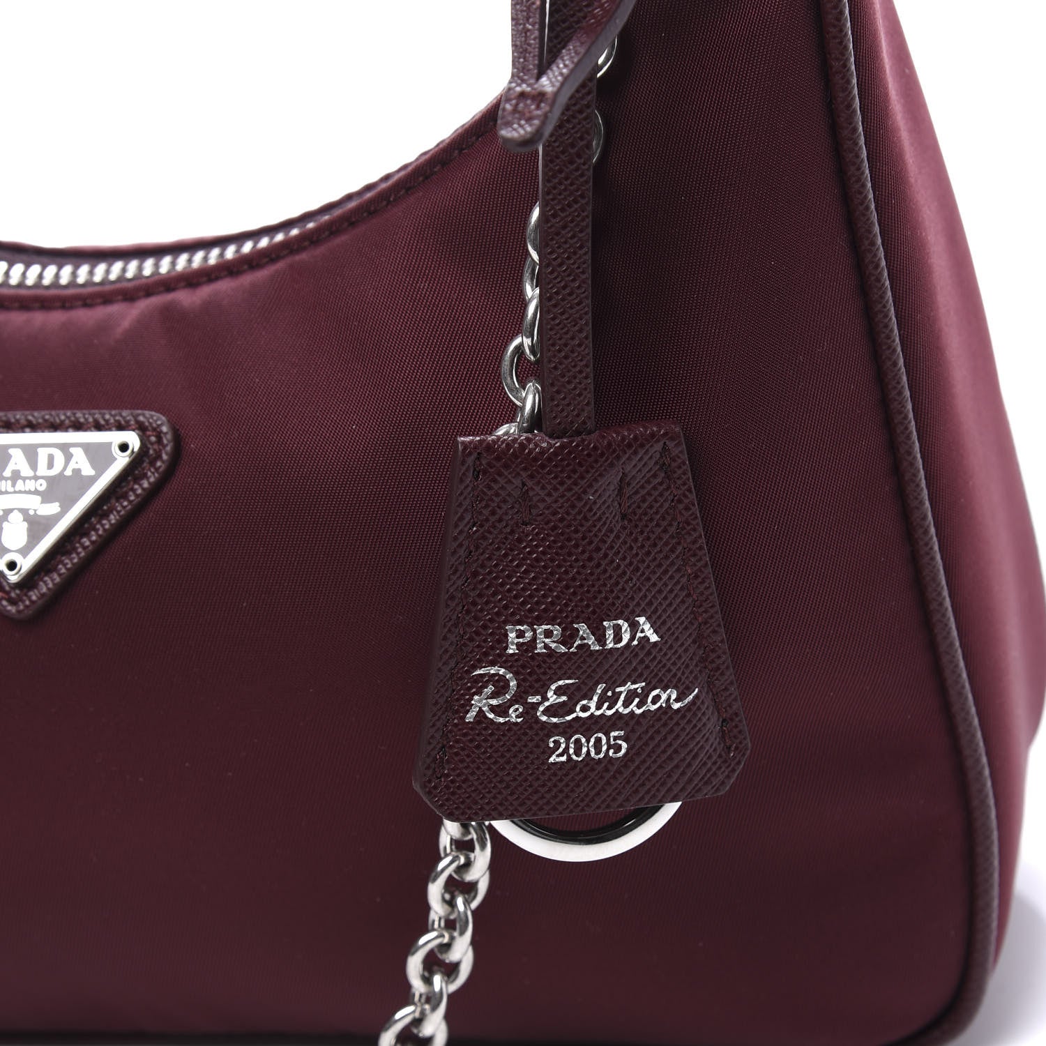 Prada Tessuto Nylon Re-Edition 2005 Shoulder Bag Granato 11 of 11