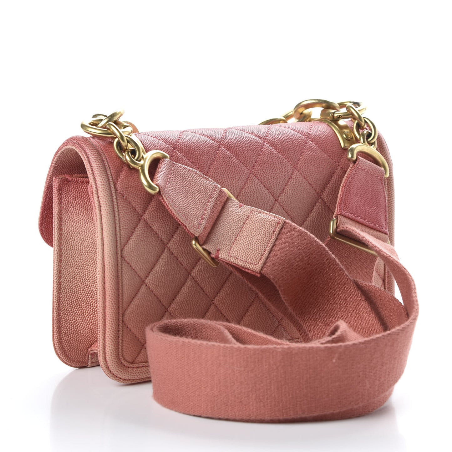 Caviar Quilted Small Sunset On The Sea Flap Coral