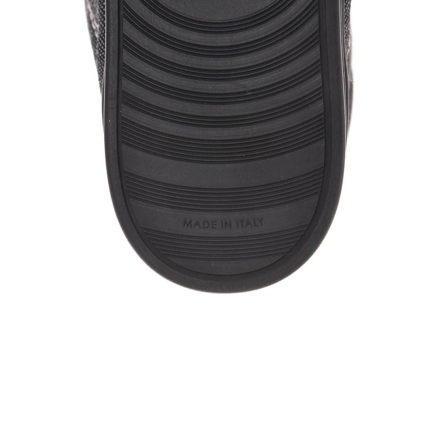 Toile Suede Calfskin CC High Top Sneakers 37.5 Dark Grey