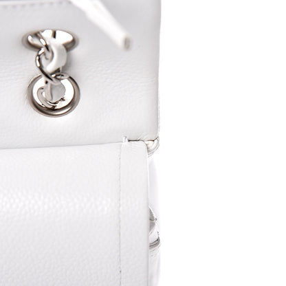 Chanel Caviar Quilted Medium Double Flap White 11 of 23