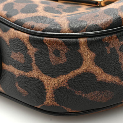 Christian Louboutin Calfskin Leopard Print Mini Carasky Shoulder Bag Black 7 of 8