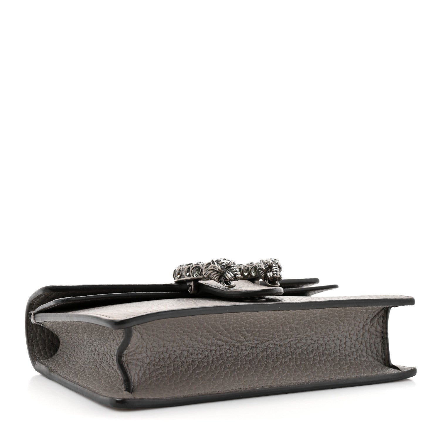 Gucci Dollar Calfskin Crystal Super Mini Dionysus Shoulder Bag Dusty Grey Black Diamond 4 of 14