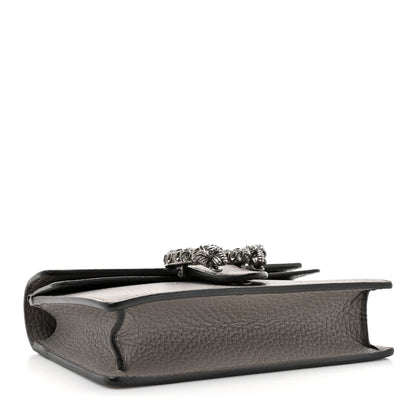 Gucci Dollar Calfskin Crystal Super Mini Dionysus Shoulder Bag Dusty Grey Black Diamond 4 of 14