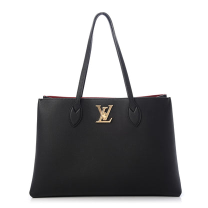 Louis Vuitton Grained Calfskin Lockme Shopper Black 1 of 9