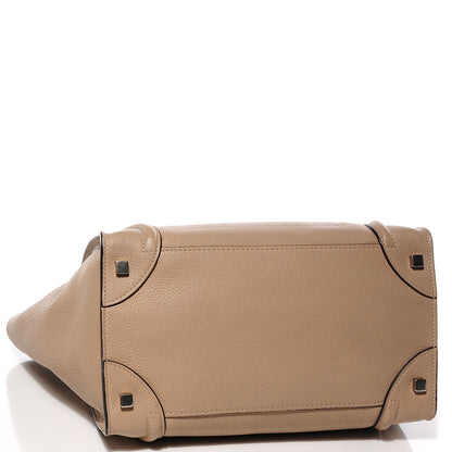 Celine Drummed Calfskin Mini Luggage Dune 4 of 8