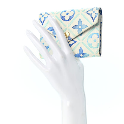 Louis Vuitton Monogram Giant By The Pool Victorine Wallet Lagoon Blue 2 of 8