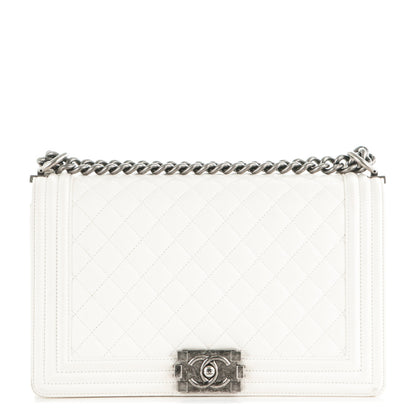 Chanel Lambskin Quilted New Medium Boy Flap White 1 of 7