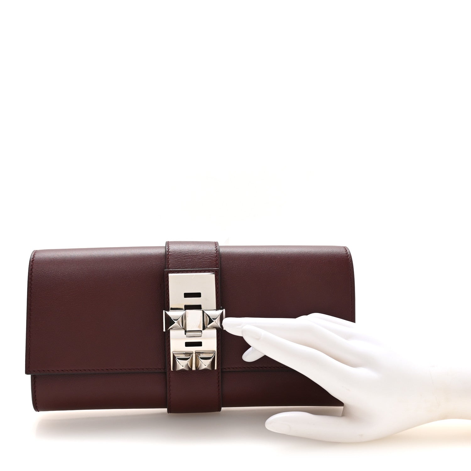 Hermes Swift Medor 23 Clutch Bordeaux 2 of 6