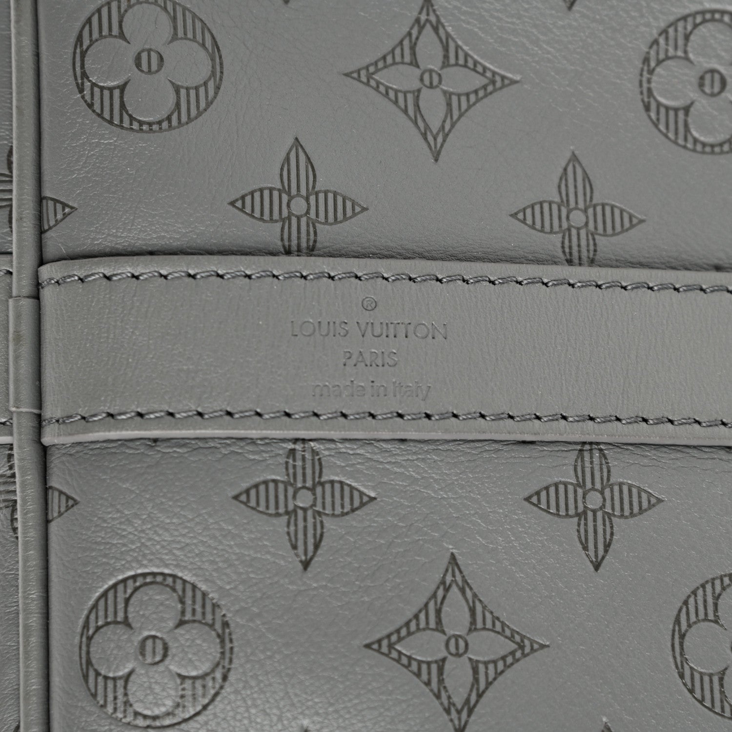 Louis Vuitton Calfskin Monogram Shadow Keepall Bandouliere 50 Anthracite gray 5 of 8