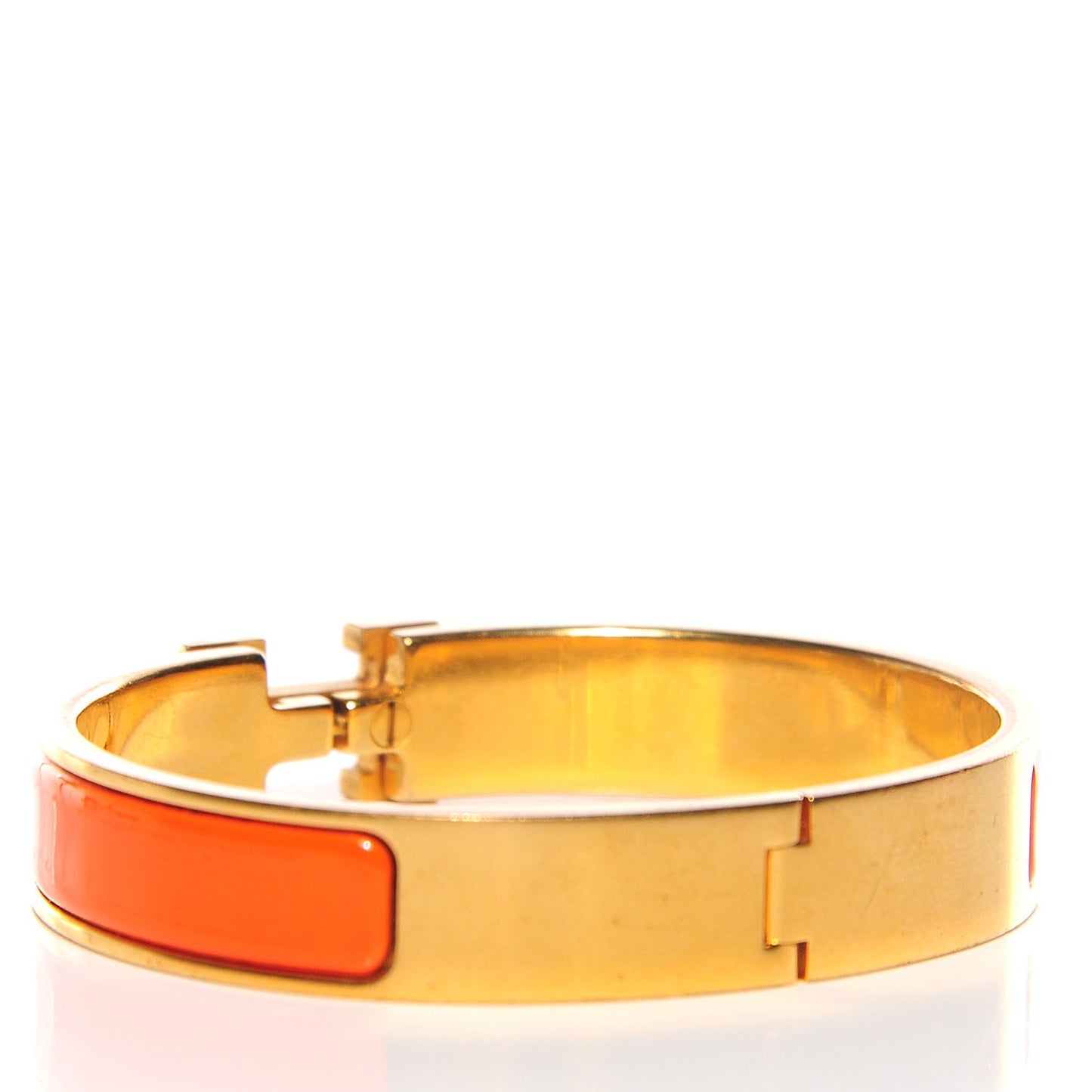 Enamel Narrow Clic Clac H Bracelet PM Orange