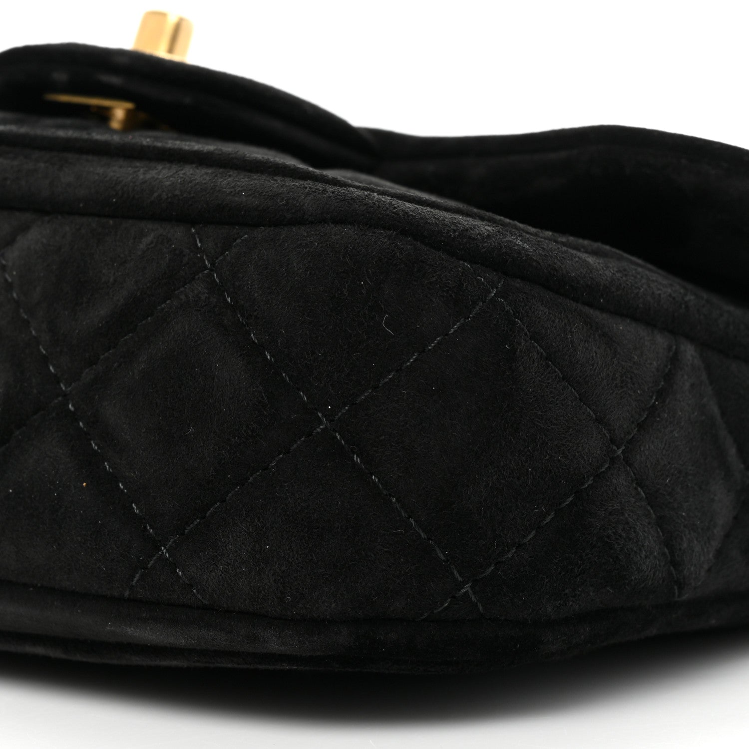 Chanel Suede Quilted Mini Double Frame Flap Black 9 of 16
