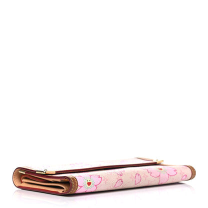 Louis Vuitton Monogram Cherry Blossom Porte Tresor International Wallet Pink 3 of 13