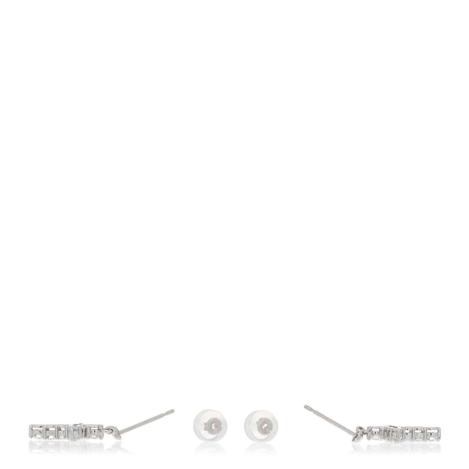 Parker & West by FASHIONPHILE Platinum Diamond .50ctw Cross Drop Earrings 3 of 5