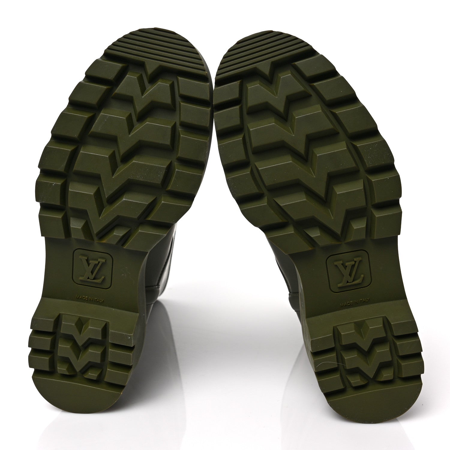 Louis Vuitton Rubber Calfskin Territory Flat Boots 38 Khaki 5 of 7