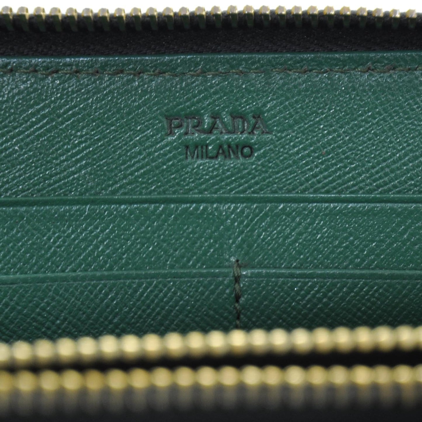 Saffiano Zip Around Wallet Green