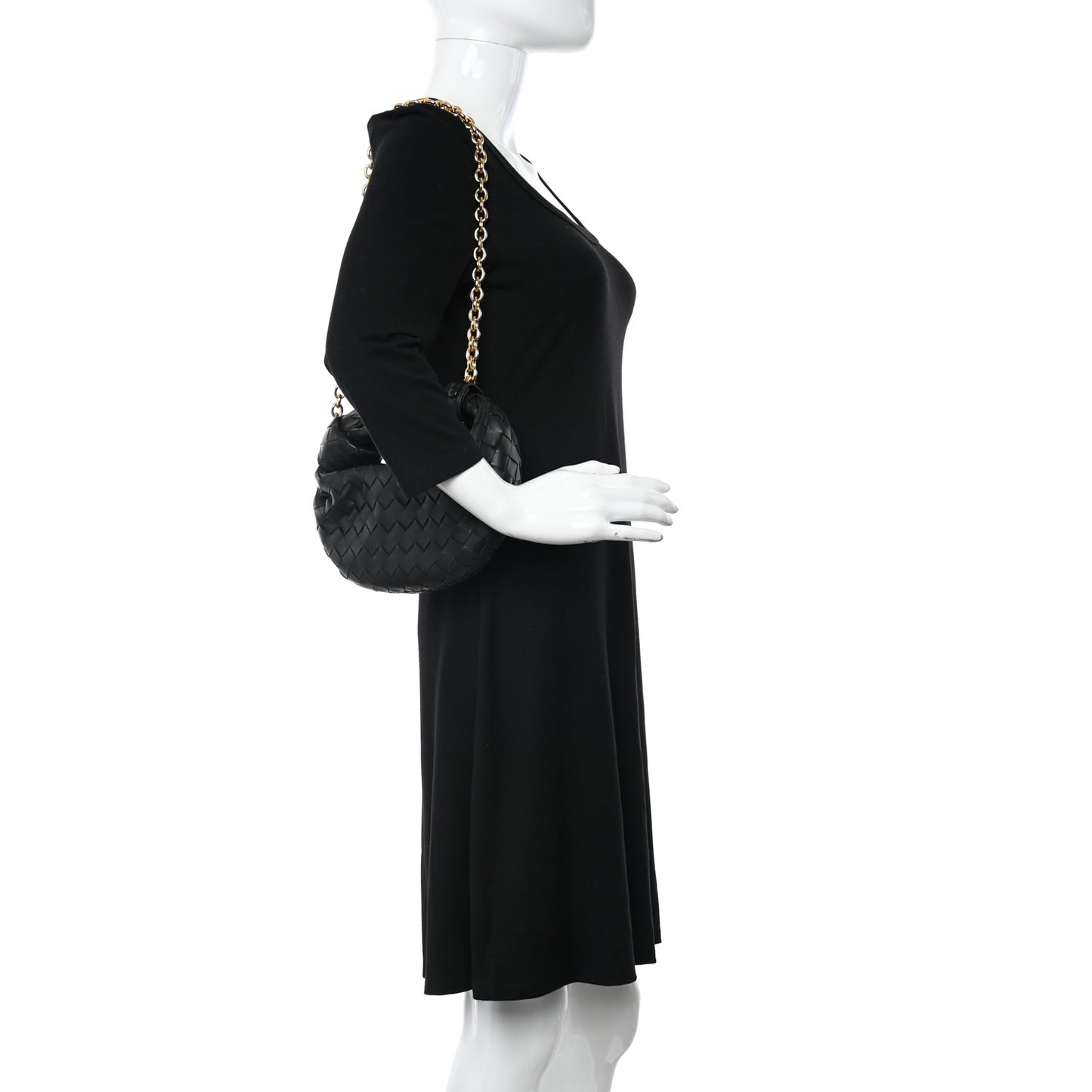 Nappa Intrecciato Mini Chain Jodie Black