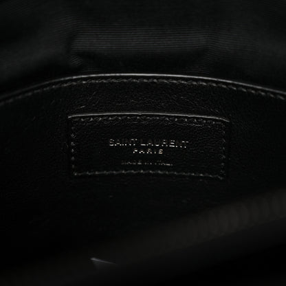 Saint Laurent Sheepskin Matelasse Chevron Monogram Large College Satchel Black 6 of 11