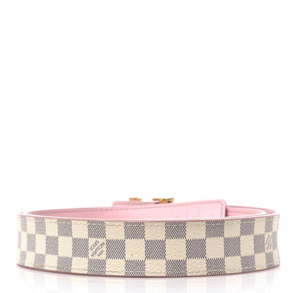 Louis Vuitton Damier Azur 30mm LV Initiales Reversible Belt 80 32 Pink 2 of 6