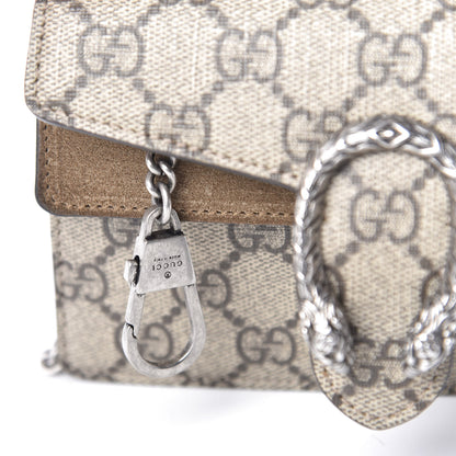 Gucci GG Supreme Monogram Super Mini Dionysus Shoulder Bag Taupe 10 of 12