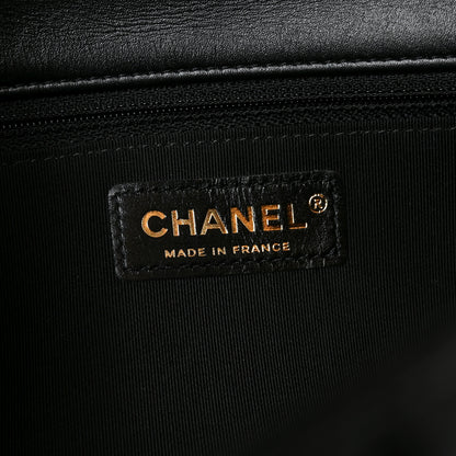 Chanel Crumpled Calfskin Medium Chain All Over Flap Black 6 of 10